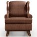 Kit 2 Poltronas De Amamentação Com Balanço Malu Base De Madeira P02 Couríssimo Marrom - Lyam Decor