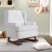 Kit 2 Poltronas De Amamentação Com Balanço Malu Base De Madeira P02 Facto Branco Fosco - Lyam Decor