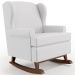 Kit 2 Poltronas De Amamentação Com Balanço Malu Base De Madeira P02 Facto Branco Fosco - Lyam Decor