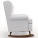 Kit 2 Poltronas De Amamentação Com Balanço Malu Base De Madeira P02 Facto Branco Fosco - Lyam Decor