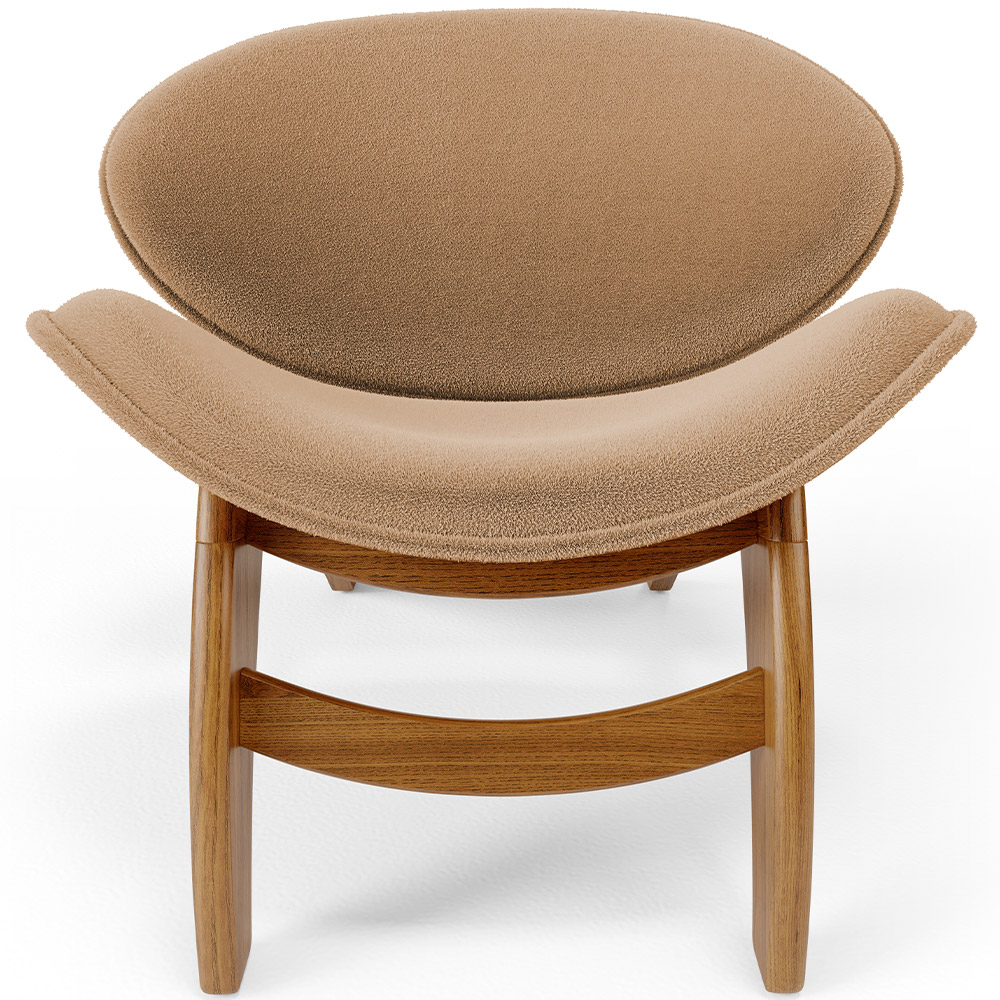 Kit 2 Poltronas Decorativa Orgânica Sala Living Kadosh L02 Bouclê Mostarda - Lyam Decor