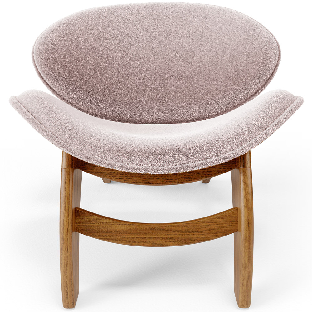 Kit 2 Poltronas Decorativa Orgânica Sala Living Kadosh L02 Bouclê Rosê - Lyam Decor