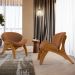 Kit 2 Poltronas Decorativa Orgânica Sala Living Kadosh L02 Bouclê Terracota - Lyam Decor