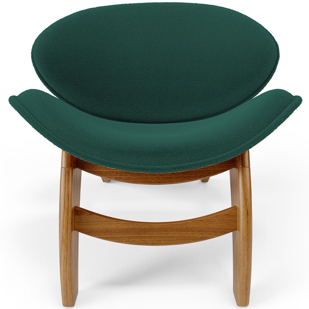Kit 2 Poltronas Decorativa Orgânica Sala Living Kadosh L02 Bouclê Verde - Lyam Decor