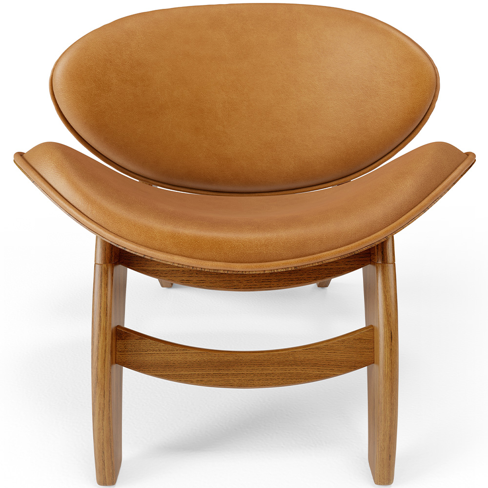 Kit 2 Poltronas Decorativa Orgânica Sala Living Kadosh L02 Couríssimo Canela - Lyam Decor
