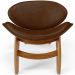 Kit 2 Poltronas Decorativa Orgânica Sala Living Kadosh L02 Couríssimo Marrom - Lyam Decor