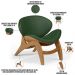 Kit 2 Poltronas Decorativa Orgânica Sala Living Kadosh L02 Couríssimo Verde Musgo - Lyam Decor