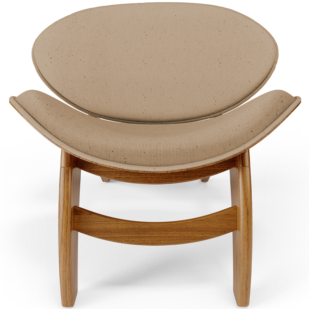 Kit 2 Poltronas Decorativa Orgânica Sala Living Kadosh L02 Linho Bege Escuro - Lyam Decor