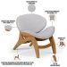 Kit 2 Poltronas Decorativa Orgânica Sala Living Kadosh L02 Linho Cinza - Lyam Decor