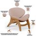 Kit 2 Poltronas Decorativa Orgânica Sala Living Kadosh L02 Linho Rosê - Lyam Decor