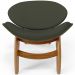 Kit 2 Poltronas Decorativa Orgânica Sala Living Kadosh L02 Linho Verde Musgo - Lyam Decor