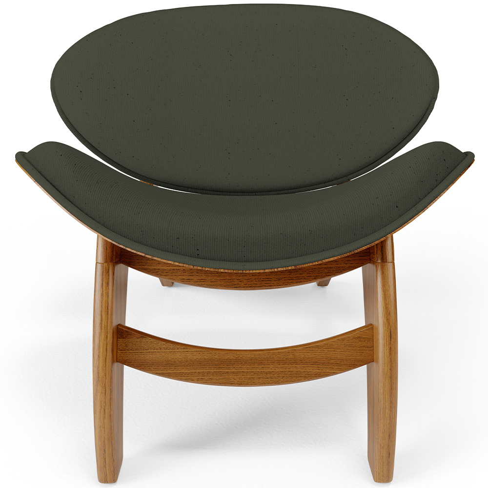 Kit 2 Poltronas Decorativa Orgânica Sala Living Kadosh L02 Linho Verde Musgo - Lyam Decor