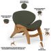 Kit 2 Poltronas Decorativa Orgânica Sala Living Kadosh L02 Linho Verde Musgo - Lyam Decor