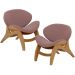 Kit 2 Poltronas Decorativa Orgânica Sala Living Kadosh L02 Suede Rosê - Lyam Decor
