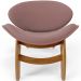 Kit 2 Poltronas Decorativa Orgânica Sala Living Kadosh L02 Suede Rosê - Lyam Decor