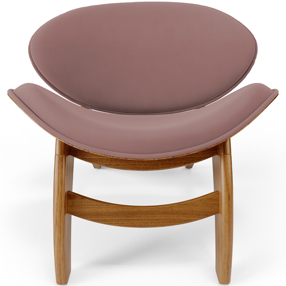 Kit 2 Poltronas Decorativa Orgânica Sala Living Kadosh L02 Suede Rosê - Lyam Decor