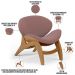 Kit 2 Poltronas Decorativa Orgânica Sala Living Kadosh L02 Suede Rosê - Lyam Decor