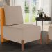 Kit 2 Poltronas Decorativa Sala Estar Living Hungria L02 Couríssimo Whisky Linho Bege Escuro - Lyam