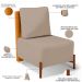 Kit 2 Poltronas Decorativa Sala Estar Living Hungria L02 Couríssimo Whisky Linho Bege Escuro - Lyam