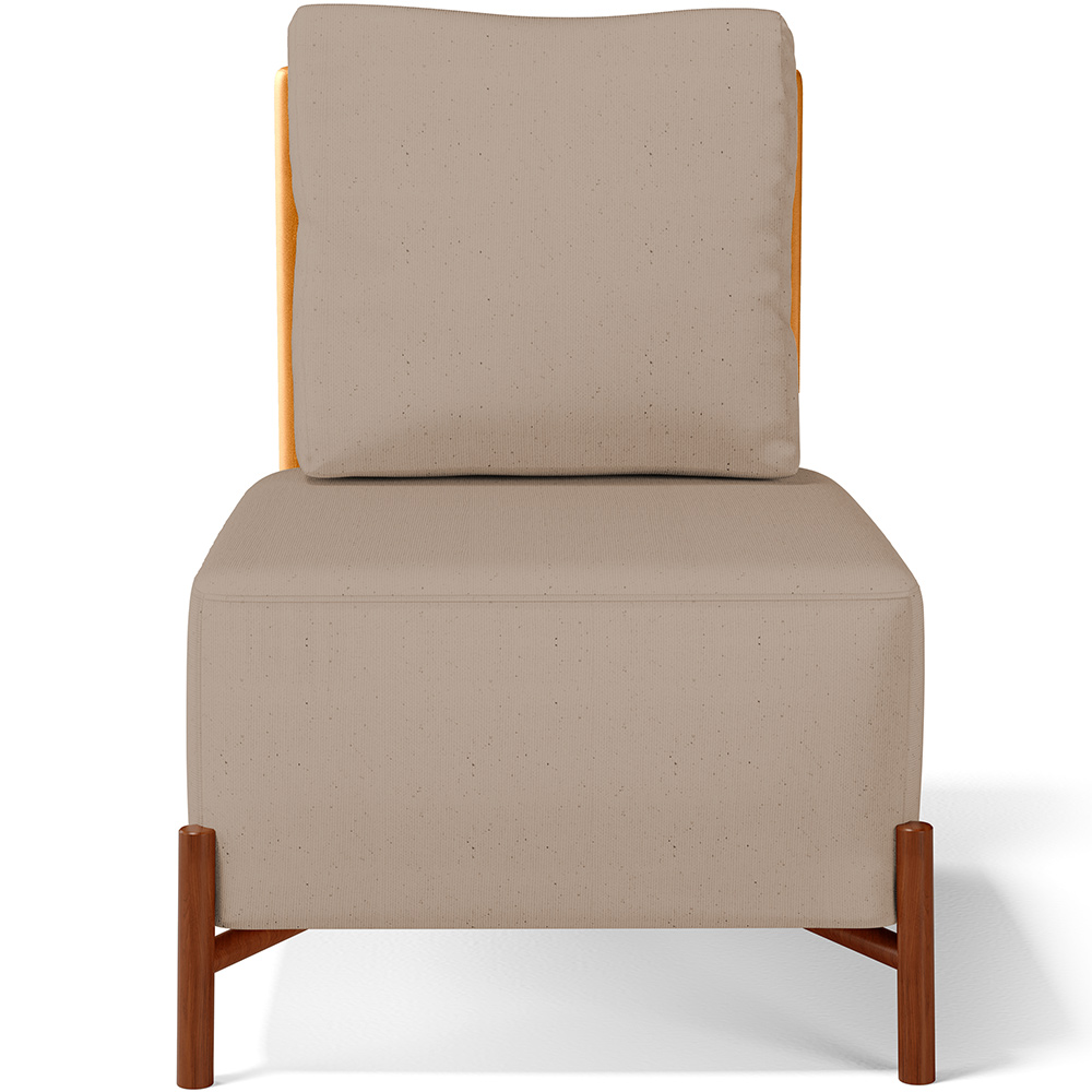 Kit 2 Poltronas Decorativa Sala Estar Living Hungria L02 Couríssimo Whisky Linho Bege Escuro - Lyam