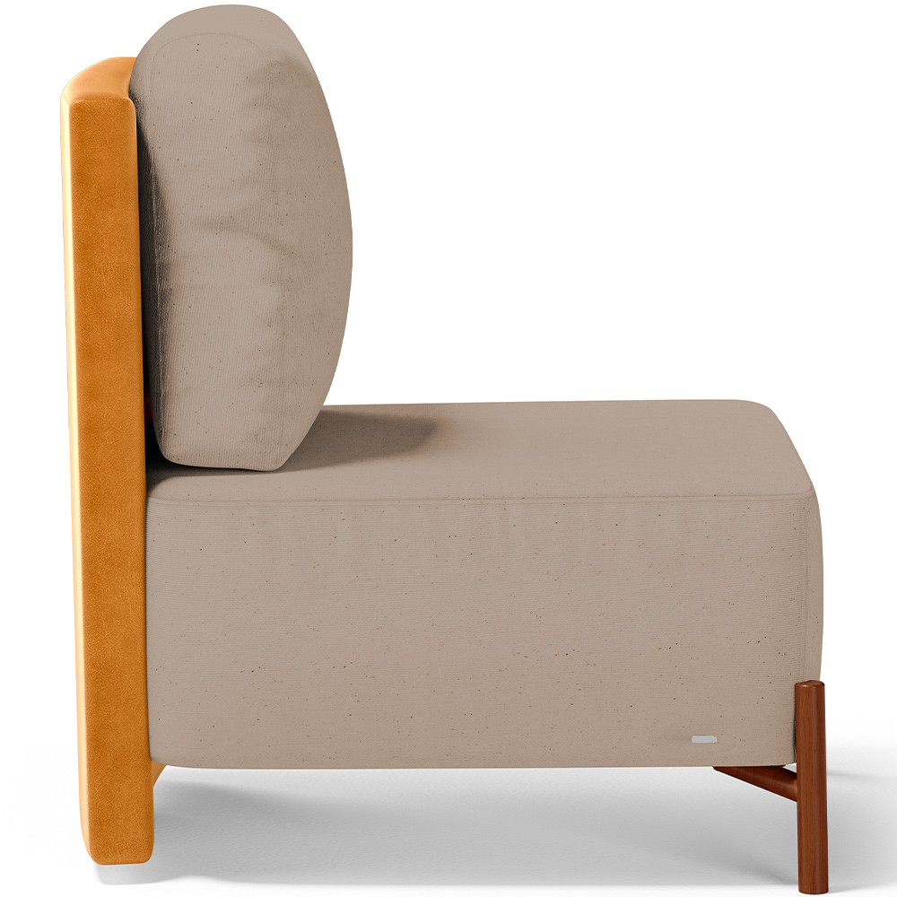 Kit 2 Poltronas Decorativa Sala Estar Living Hungria L02 Couríssimo Whisky Linho Bege Escuro - Lyam