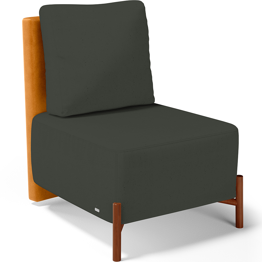 Kit 2 Poltronas Decorativa Sala Estar Living Hungria L02 Couríssimo Whisky Linho Verde Musgo - Lyam
