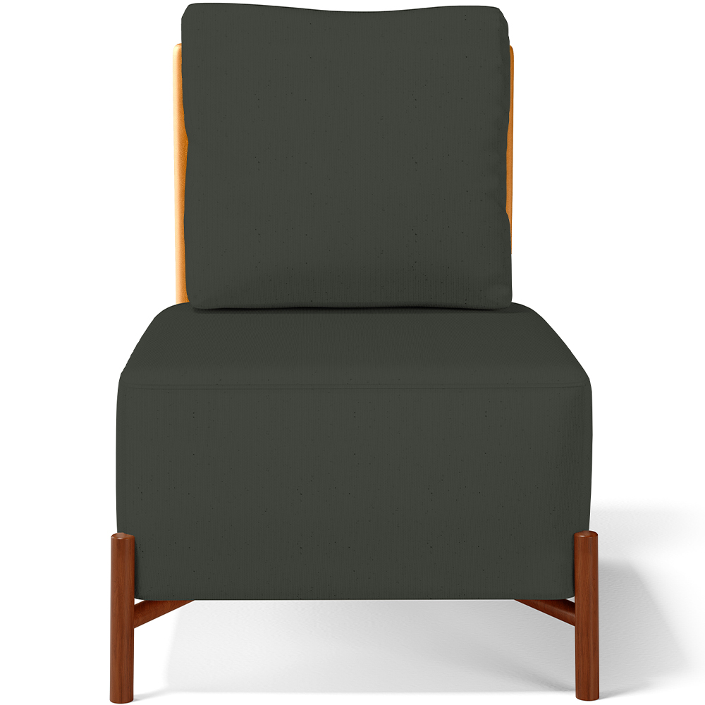 Kit 2 Poltronas Decorativa Sala Estar Living Hungria L02 Couríssimo Whisky Linho Verde Musgo - Lyam