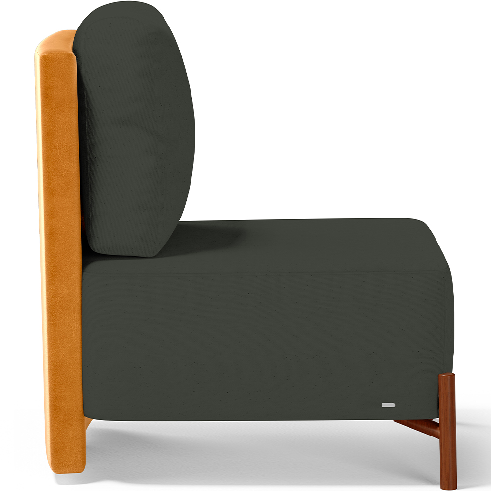 Kit 2 Poltronas Decorativa Sala Estar Living Hungria L02 Couríssimo Whisky Linho Verde Musgo - Lyam