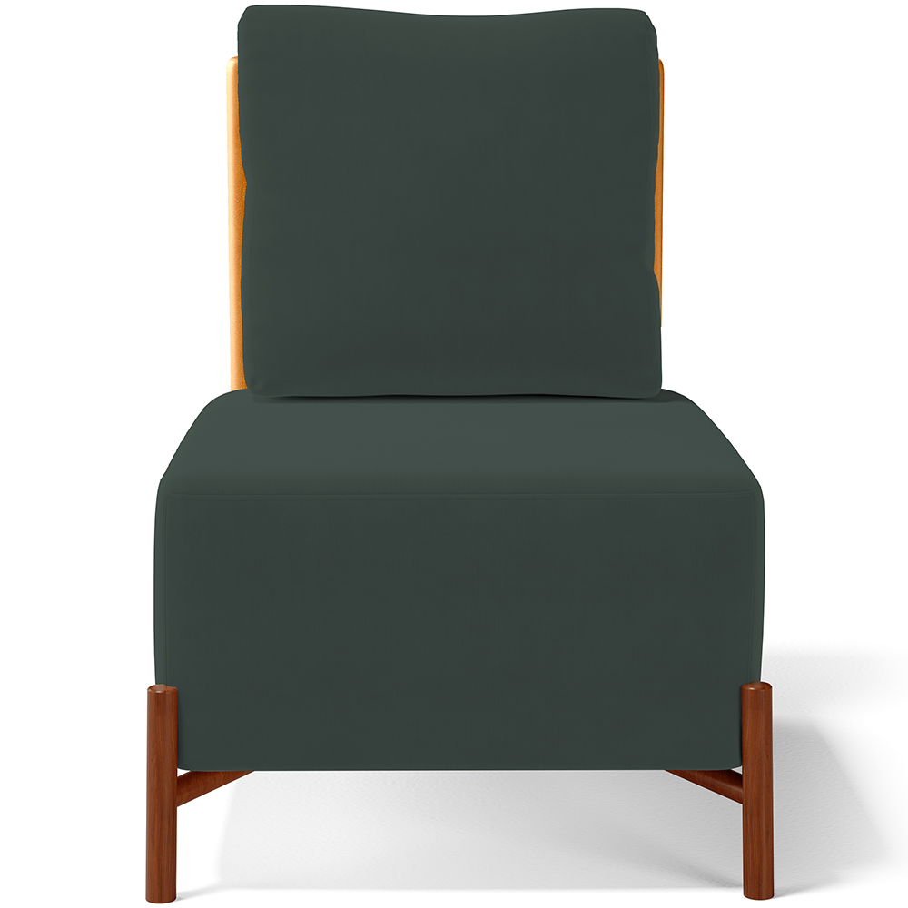 Kit 2 Poltronas Decorativa Sala Estar Living Hungria L02 Couríssimo Whisky Suede Verde Musgo - Lyam