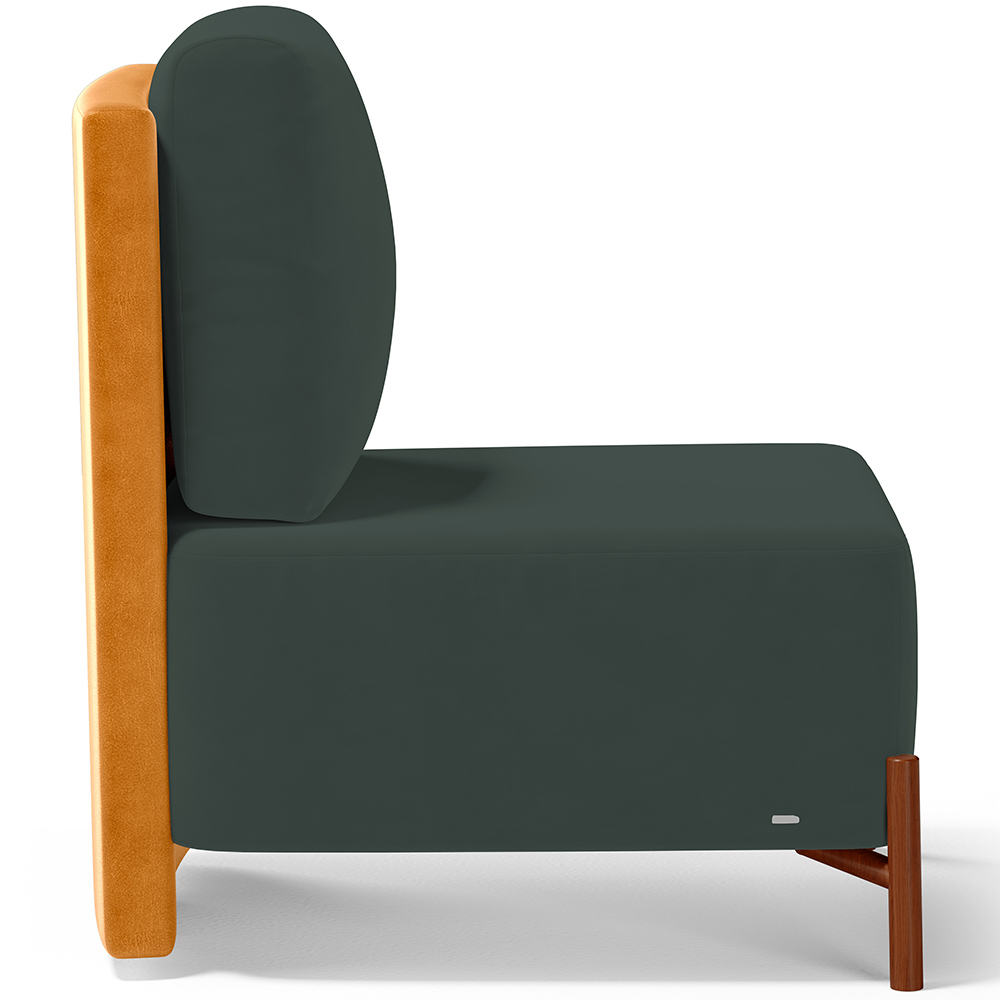 Kit 2 Poltronas Decorativa Sala Estar Living Hungria L02 Couríssimo Whisky Suede Verde Musgo - Lyam