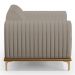 Kit 2 Poltronas Decorativas Base De Madeira Pés D'Ouro Molino D02 Linho Bege C-107 - Lyam Decor