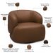 Kit 2 Poltronas Decorativas Giratória Orgânica Sala Living Begur L06 Couro Marrom Claro - Lyam Decor