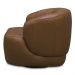 Kit 2 Poltronas Decorativas Giratória Orgânica Sala Living Begur L06 Couro Marrom Claro - Lyam Decor