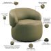 Kit 2 Poltronas Decorativas Giratória Orgânica Sala Living Nevile L06 Couro Verde Musgo - Lyam Decor