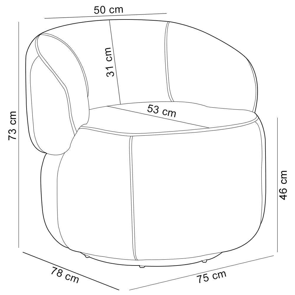Kit 2 Poltronas Decorativas Giratória Orgânica Sala Living Nevile L06 Couro Verde Musgo - Lyam Decor