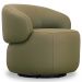 Kit 2 Poltronas Decorativas Giratória Orgânica Sala Living Nevile L06 Couro Verde Musgo - Lyam Decor