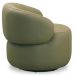 Kit 2 Poltronas Decorativas Giratória Orgânica Sala Living Nevile L06 Couro Verde Musgo - Lyam Decor