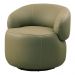 Kit 2 Poltronas Decorativas Giratória Orgânica Sala Living Nevile L06 Couro Verde Musgo - Lyam Decor