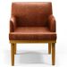 Kit 2 Poltronas Decorativas Para Sala De Estar E Recepção Beatriz W01 Couríssimo Camel - Lyam Decor