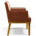 Kit 2 Poltronas Decorativas Para Sala De Estar E Recepção Beatriz W01 Couríssimo Camel - Lyam Decor