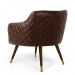 Kit 2 Poltronas Pé Palito Duo New Bronze Jade D02 Linho Bege C-107 Tressê Corano Marrom - Lyam Decor