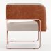 Kit 2 Poltronas Scarlett D02 Base Aço New Cobre Courissímo Camel B-14 Linho Bege C-107 - Lyam Decor