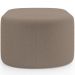 Kit 2 Puffs Decorativos Orgânico para Living Quarto 70cm Doha W01 Bouclê Bege - Lyam Decor
