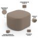 Kit 2 Puffs Decorativos Orgânico para Living Quarto 70cm Doha W01 Bouclê Bege - Lyam Decor