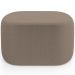 Kit 2 Puffs Decorativos Orgânico para Living Quarto 70cm Doha W01 Bouclê Bege - Lyam Decor