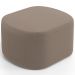 Kit 2 Puffs Decorativos Orgânico para Living Quarto 70cm Doha W01 Bouclê Bege - Lyam Decor
