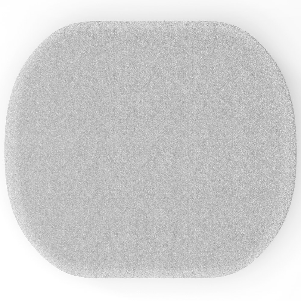 Kit 2 Puffs Decorativos Orgânico para Living Quarto 70cm Doha W01 Bouclê Cinza - Lyam Decor