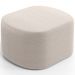 Kit 2 Puffs Decorativos Orgânico para Living Quarto 70cm Doha W01 Bouclê Creme - Lyam Decor