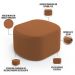 Kit 2 Puffs Decorativos Orgânico para Living Quarto 70cm Doha W01 Bouclê Terracota - Lyam Decor