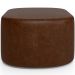 Kit 2 Puffs Decorativos Orgânico para Living Quarto 70cm Doha W01 Couríssimo Marrom - Lyam Decor